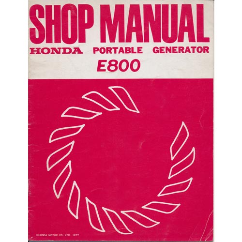 Werkstatthandbuch Honda EC 2200 4000 6000 ECT6500 Stromerzeuger Shop Manual 