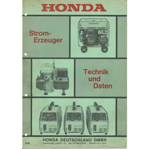 Sonderhefte Vintagepower HONDA Stromerzeuger Stromgenerator 
